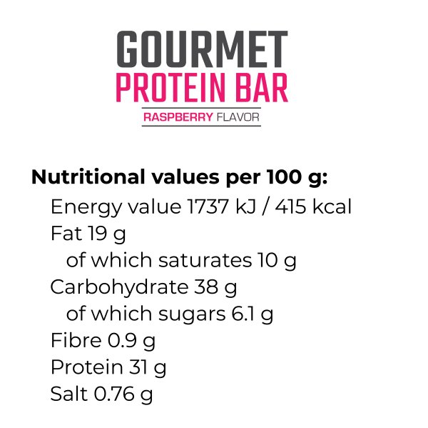 Gourmet Protein Bar 70 gr. / 1 Box (24 bars) - Image 5